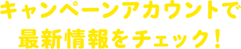 キャンペーンアカウントで  最新情報をチェック！